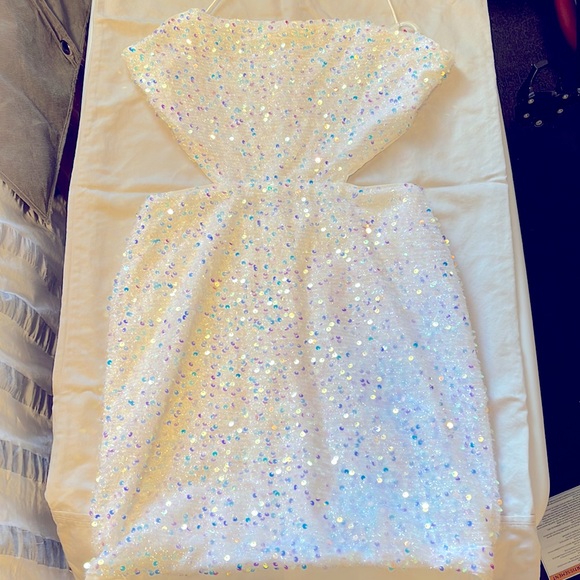 White Sequin Dress - Picture 3 of 4